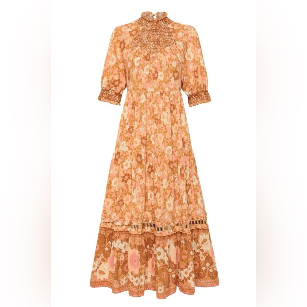 NWOT Spell & the Gypsy Collective 'Anne Midi Gown' in Peach size M
